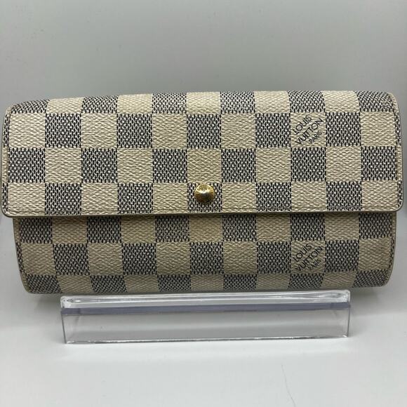 GUC Louis Vuitton Damier Azur Sarah Wallet - Picture 1 of 11